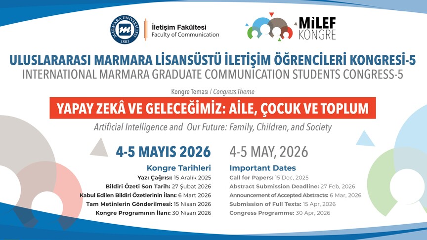 Marmara Lisansüstü İletişim Kongresi 2026'da İstanbul'da