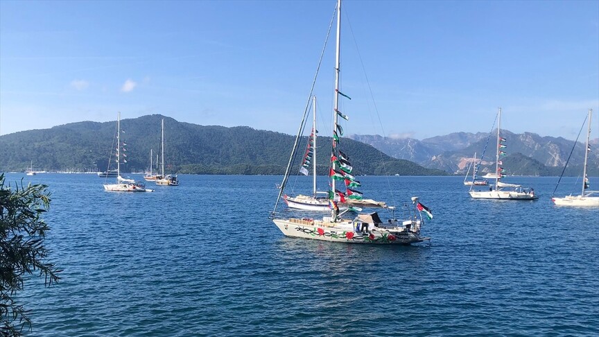 Küresel Sumud Filosu, Marmaris'te İkmal Yapıyor