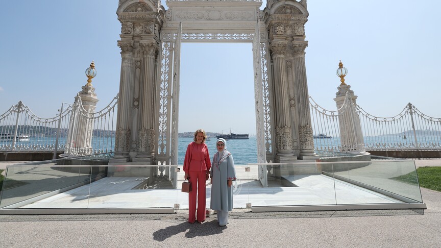 Emine Erdoğan, Kraliçe Mathilde'yi Ağırladı