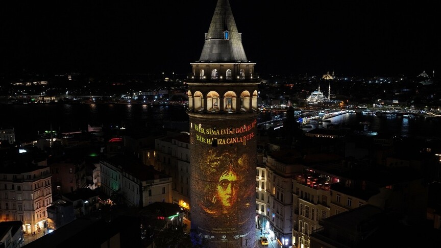 Galata Kulesi'nde Kültürel Miras İçin Işık Gösterisi
