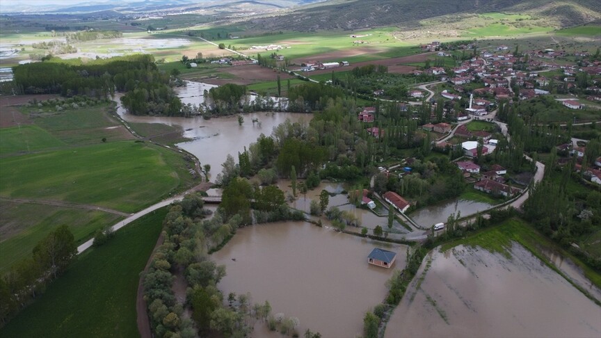 Çekerek Irmağı'nda Taşkınlar Drone ile Görüntülendi