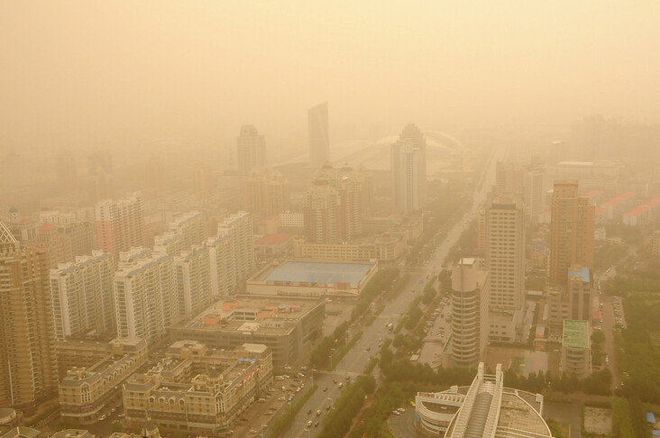 Kum Fırtınası, Harbin'i Toz Bulutlarıyla Kapladı
