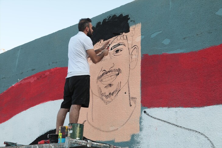 Bağdat’ta Grafiti ile Dünya Kupası Sevinci