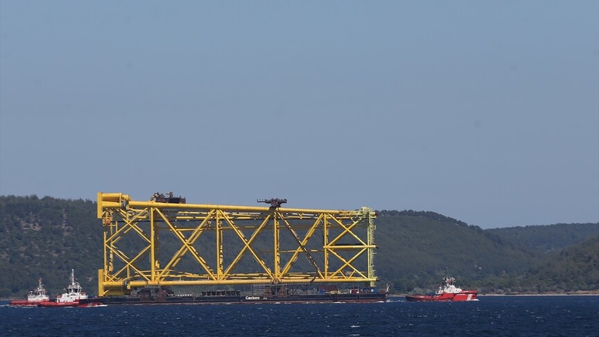 Çanakkale Boğazı'ndan Geçen Doğal Gaz Boru Hattı Platformu