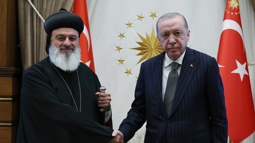 Cumhurbaşkanı Erdoğan Süryani Patriğini Kabul Etti