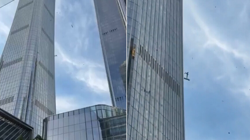 Pekin'de Küçük Uçak, En Yüksek Gökdelene Çarptı