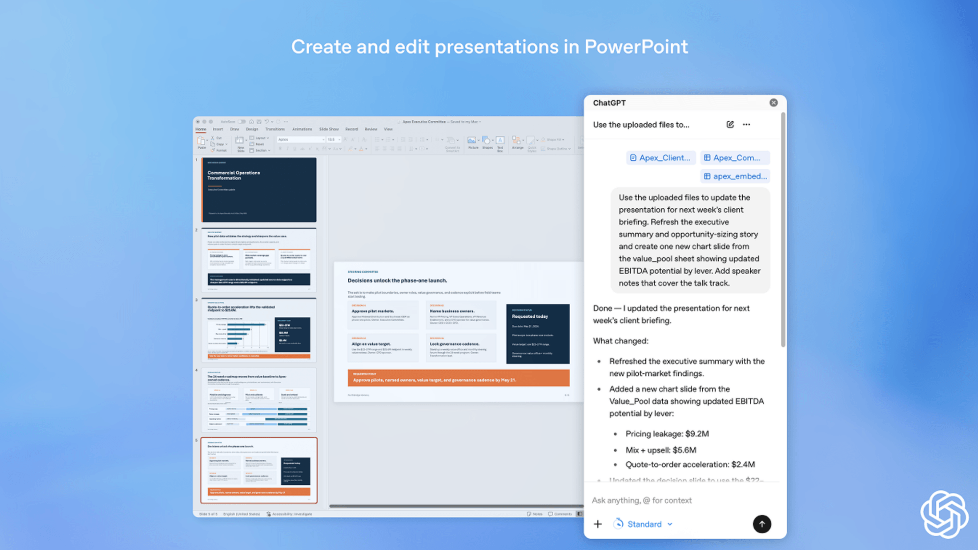 Microsoft PowerPoint için Resmi ChatGPT Eklentisi Geldi